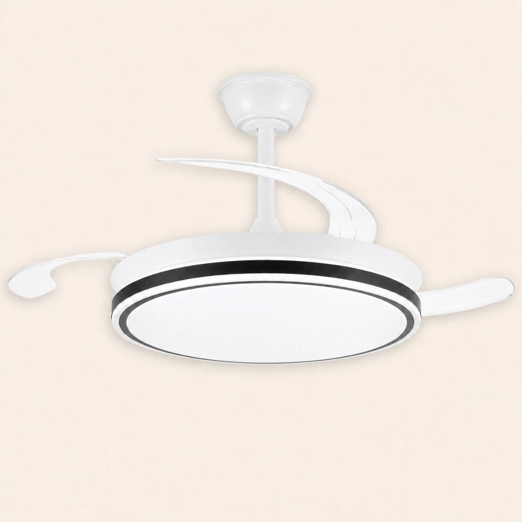 Ventilateur de Plafond Silencieux - LED Dimmable, Réversible & Profil Bas | Chambre et Salon