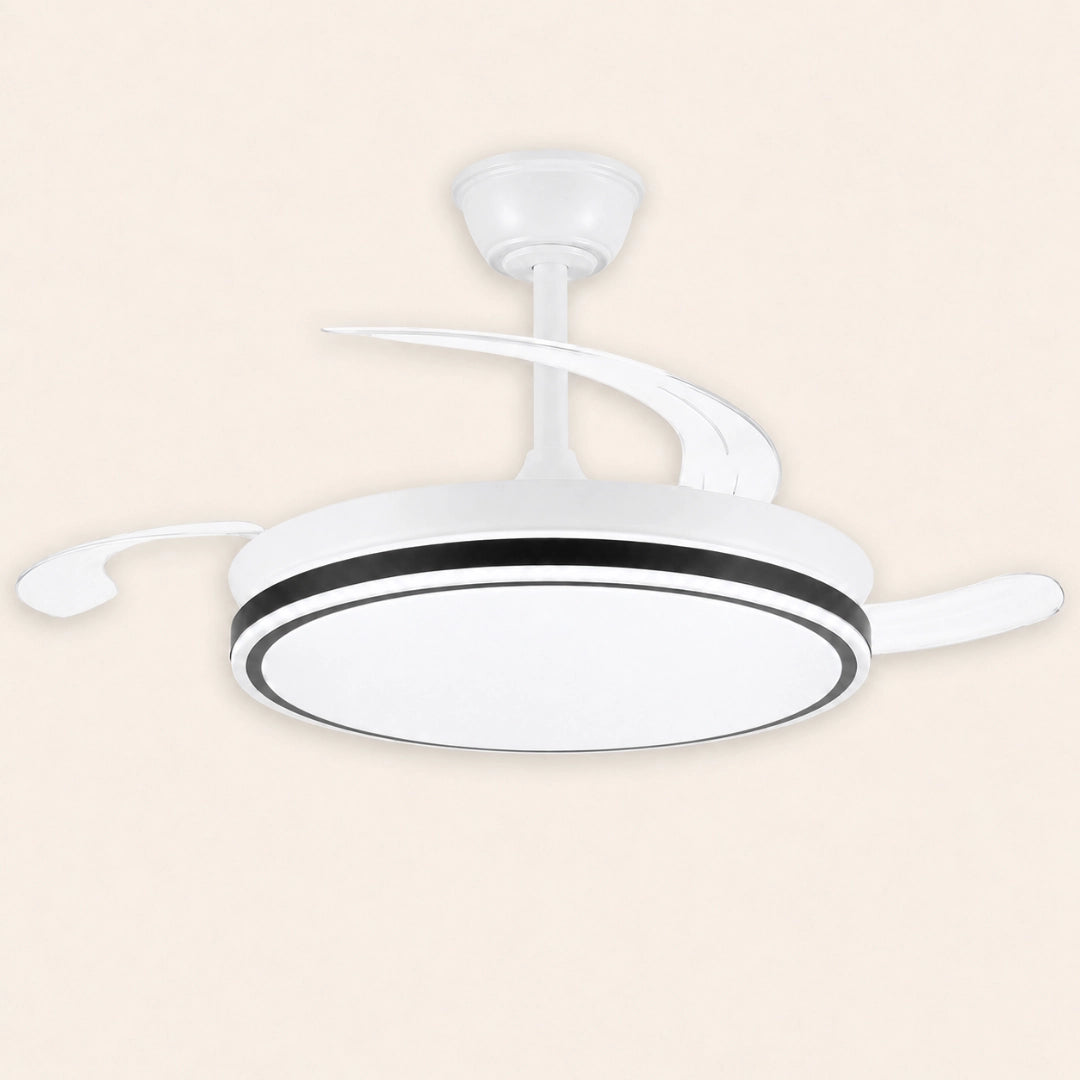 Ventilateur de Plafond Silencieux - LED Dimmable, Réversible & Profil Bas | Chambre et Salon