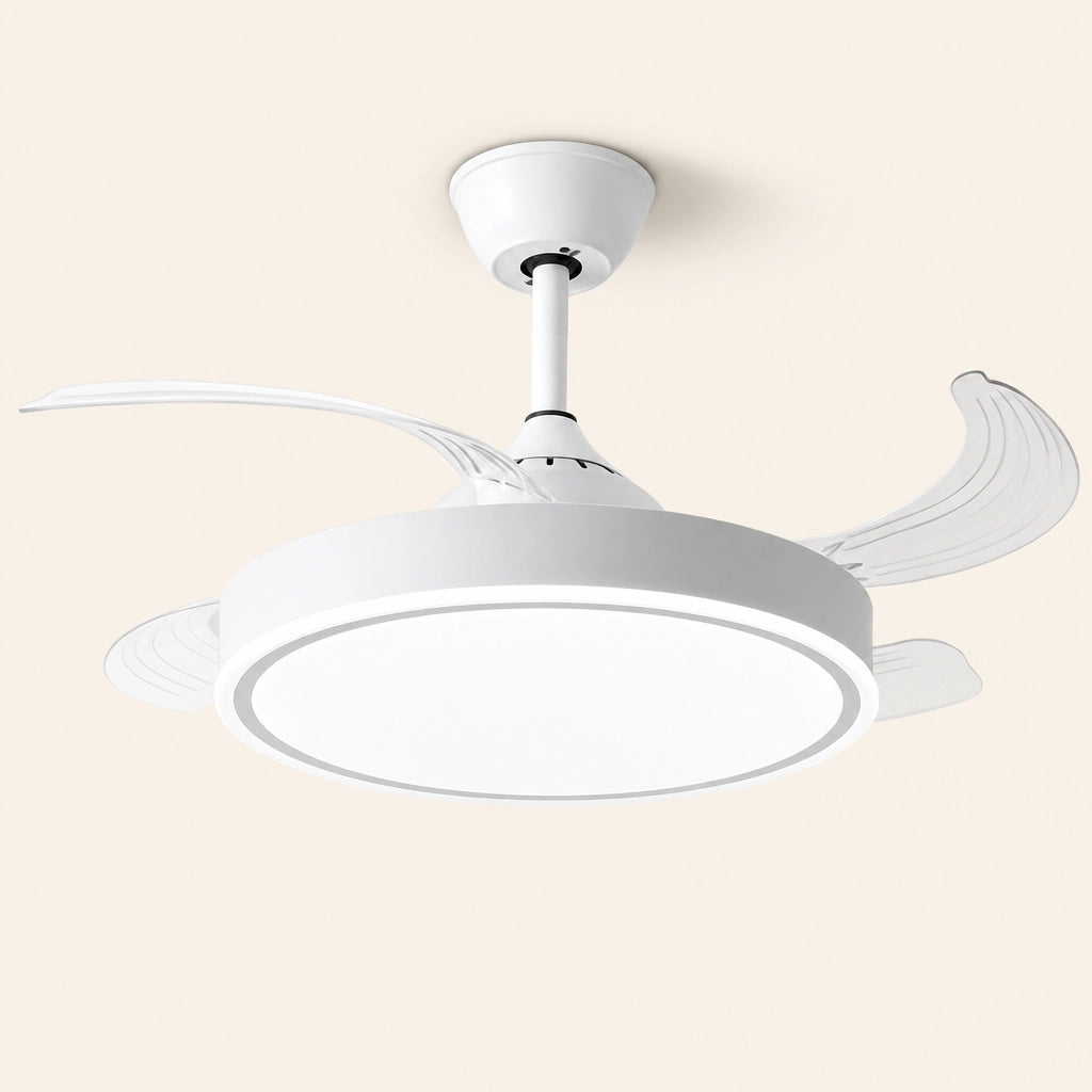 Ventilateur de Plafond Silencieux - LED Dimmable, Réversible & Profil Bas | Chambre et Salon