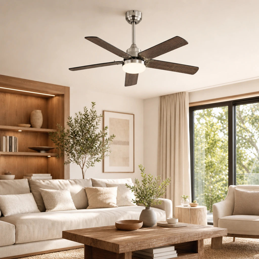 Ventilateur de Plafond 107cm - LED Décorative & Télécommande | Confort Optimal pour Grands Espaces