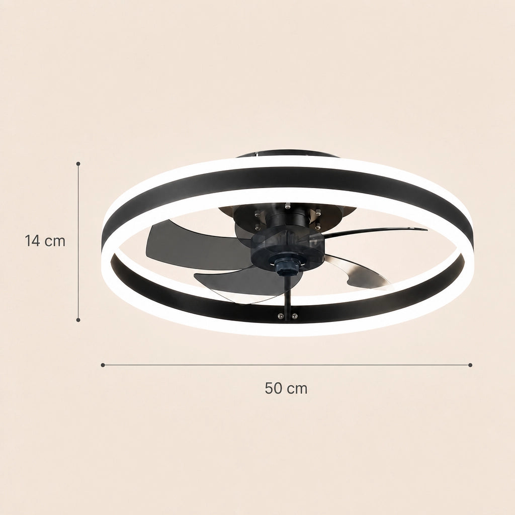 Ventilateur de Plafond Compact - LED Intégrée & Télécommande | Silencieux pour Chambre et Salon