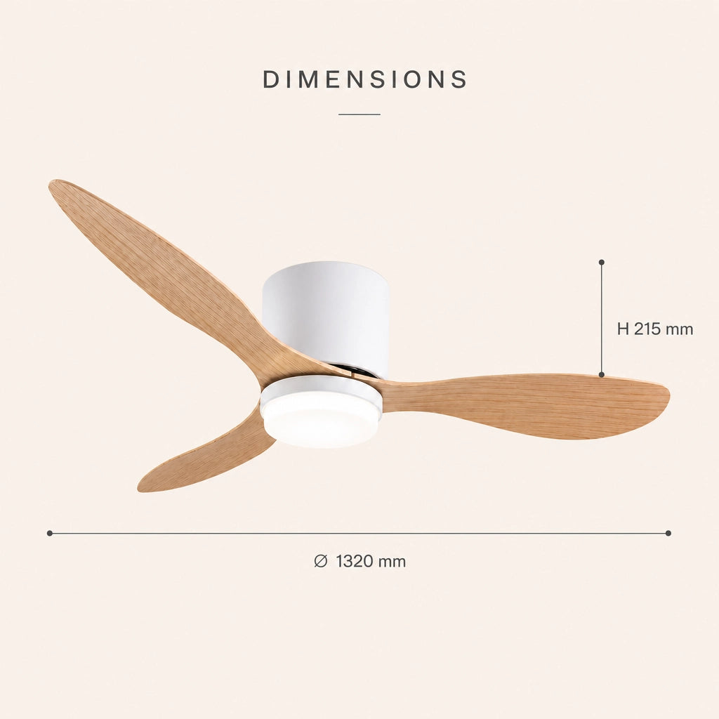 Ventilateur de Plafond Silencieux - Moteur DC, 6 Vitesses & LED Tricolore | Confort Thermique Discret