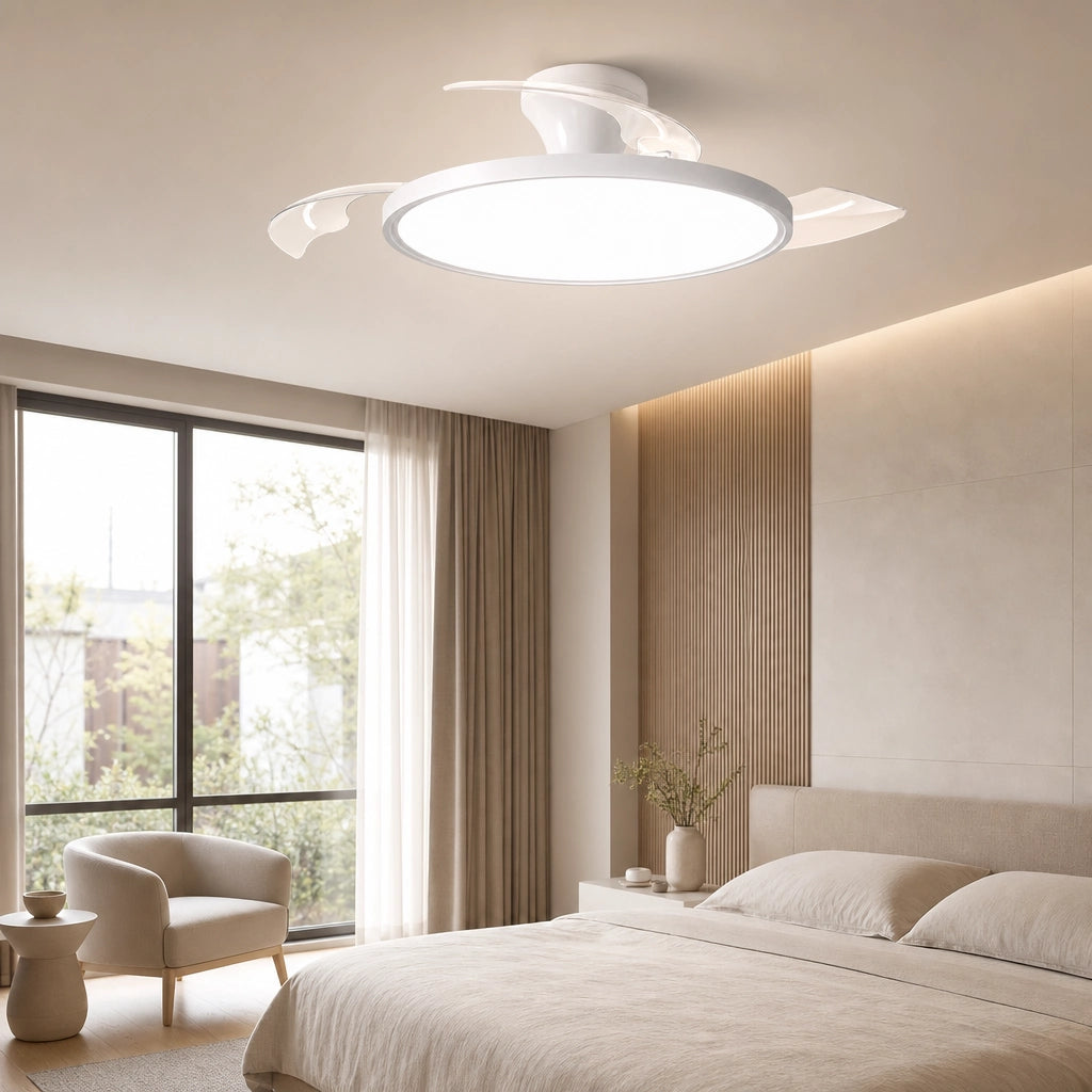 Ventilateur de Plafond Invisible - Moteur DC & LED Intégrée | Grand Volume d'Air, Design Épuré